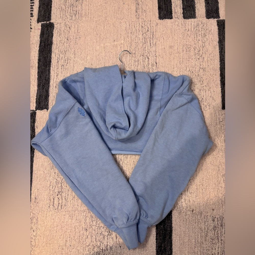 FP Movement Free People Sky Blue Cropped Hoodie - Picture 8 of 9